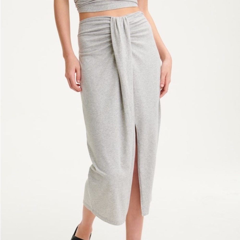 DKNY Twist Front Midi Skirt